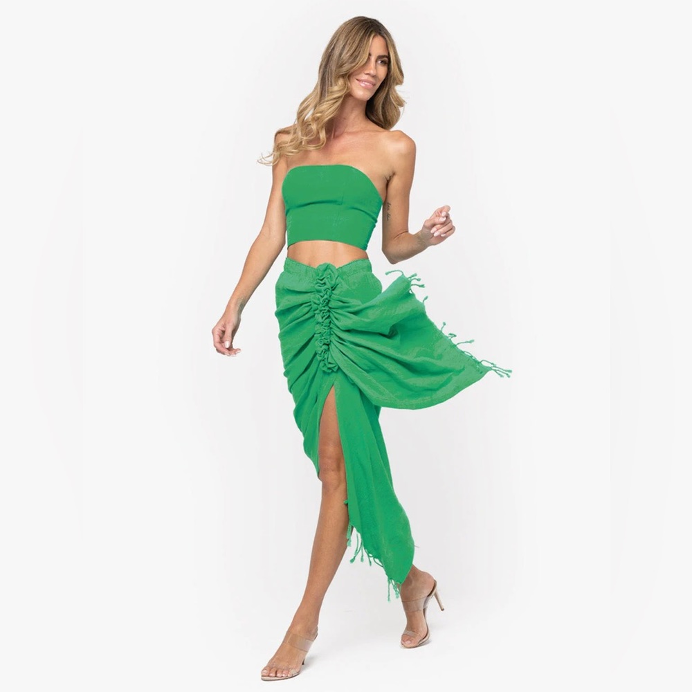SET- Just Bee Queen Emerald Tulum Skirt & Emma Bustier Top